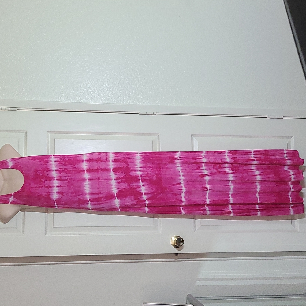 Pink and white Maxi dress